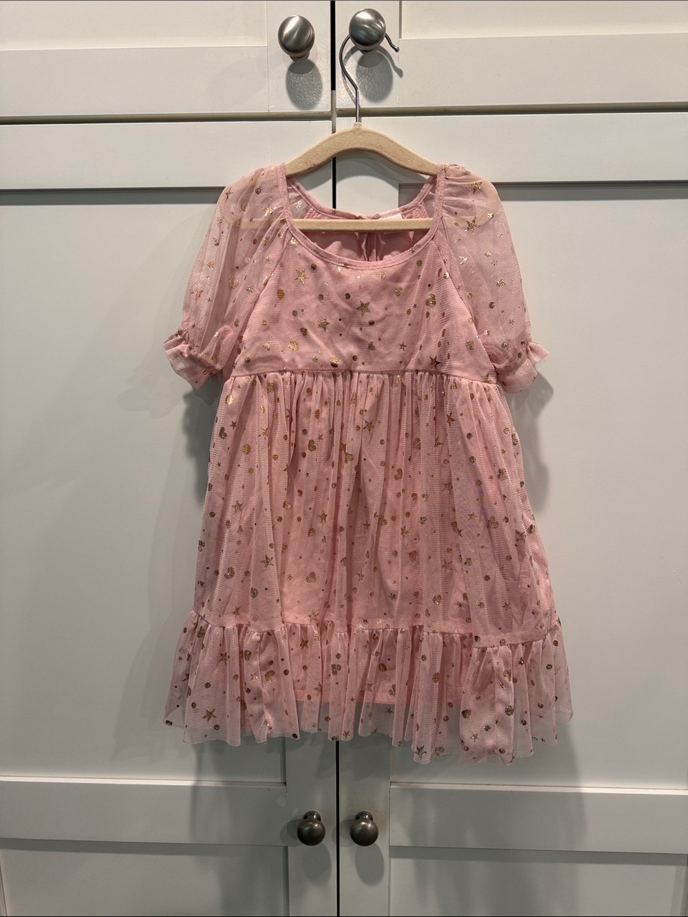 GAP Pink Tulle Star-Accent Dress